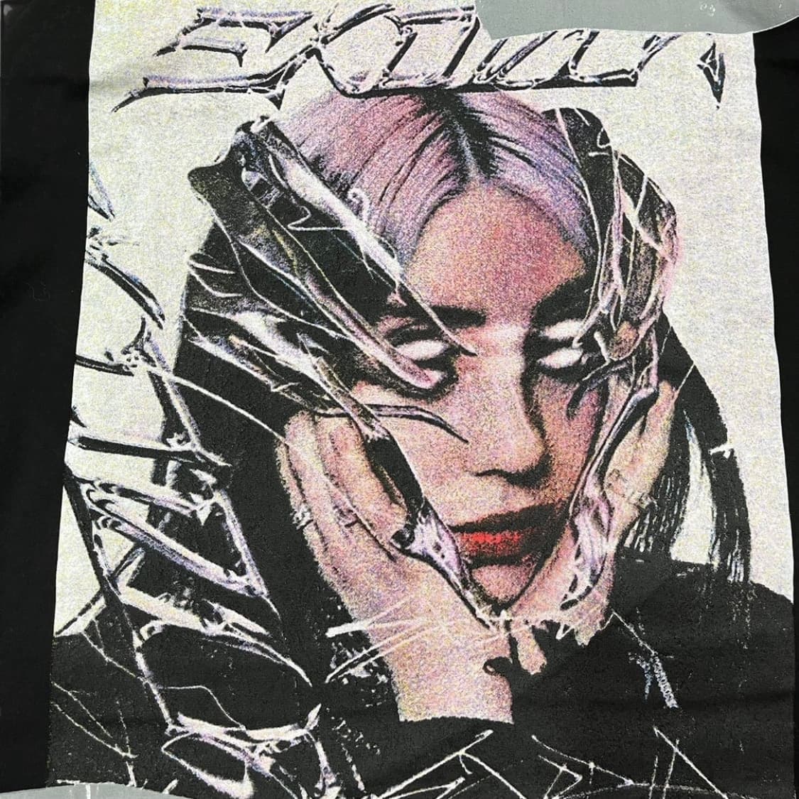 CRESHOCK 포트레이트 그래피티 걸 오버 반팔 티셔츠 상품이미지2