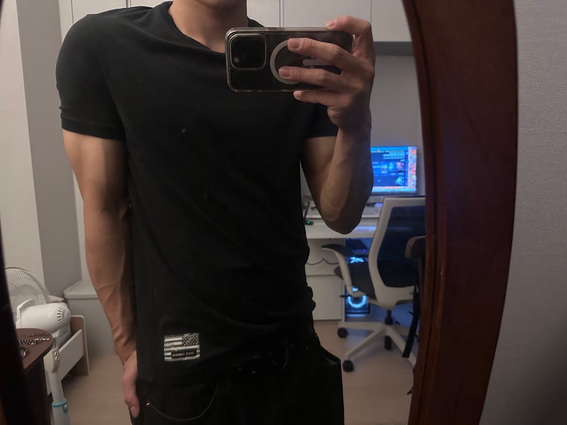 DOLCE & GABBANA USA Black Slim Tee 상품이미지1