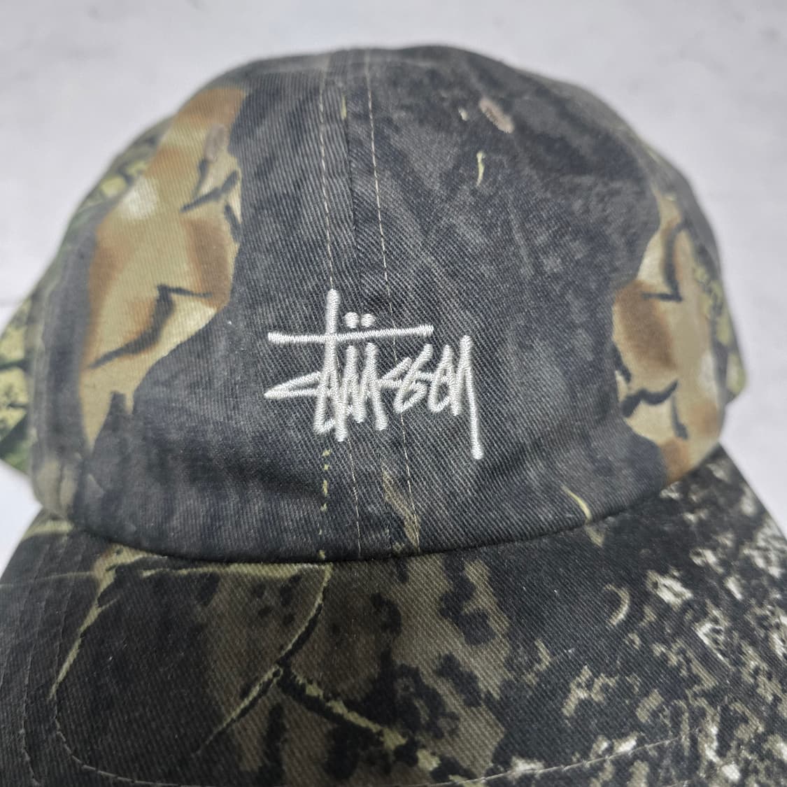 스투시 리얼트리 카모 워시드 스탁 로우 프로 볼캡 상품이미지2