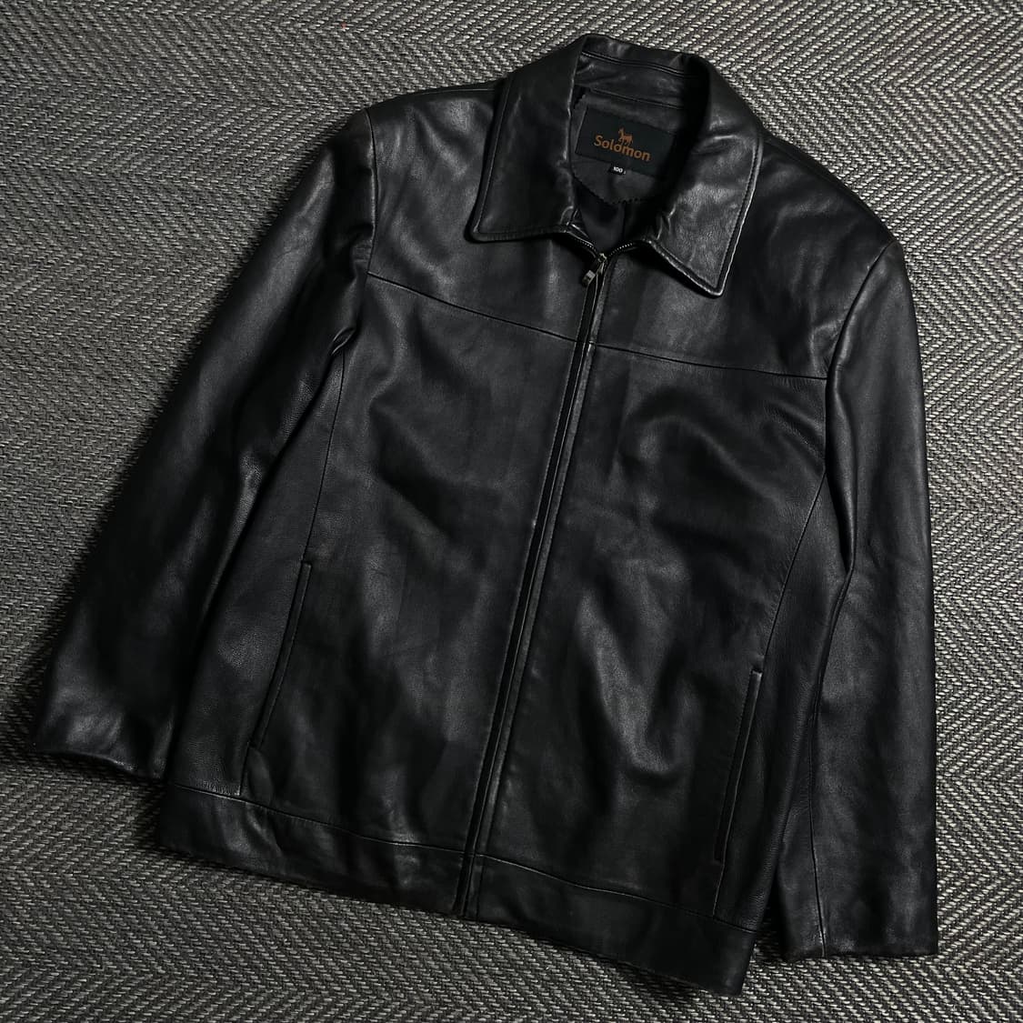Solomon 아카이브 램스킨 싱글 라이더 레더 가죽 자켓 y 4758 상품이미지1