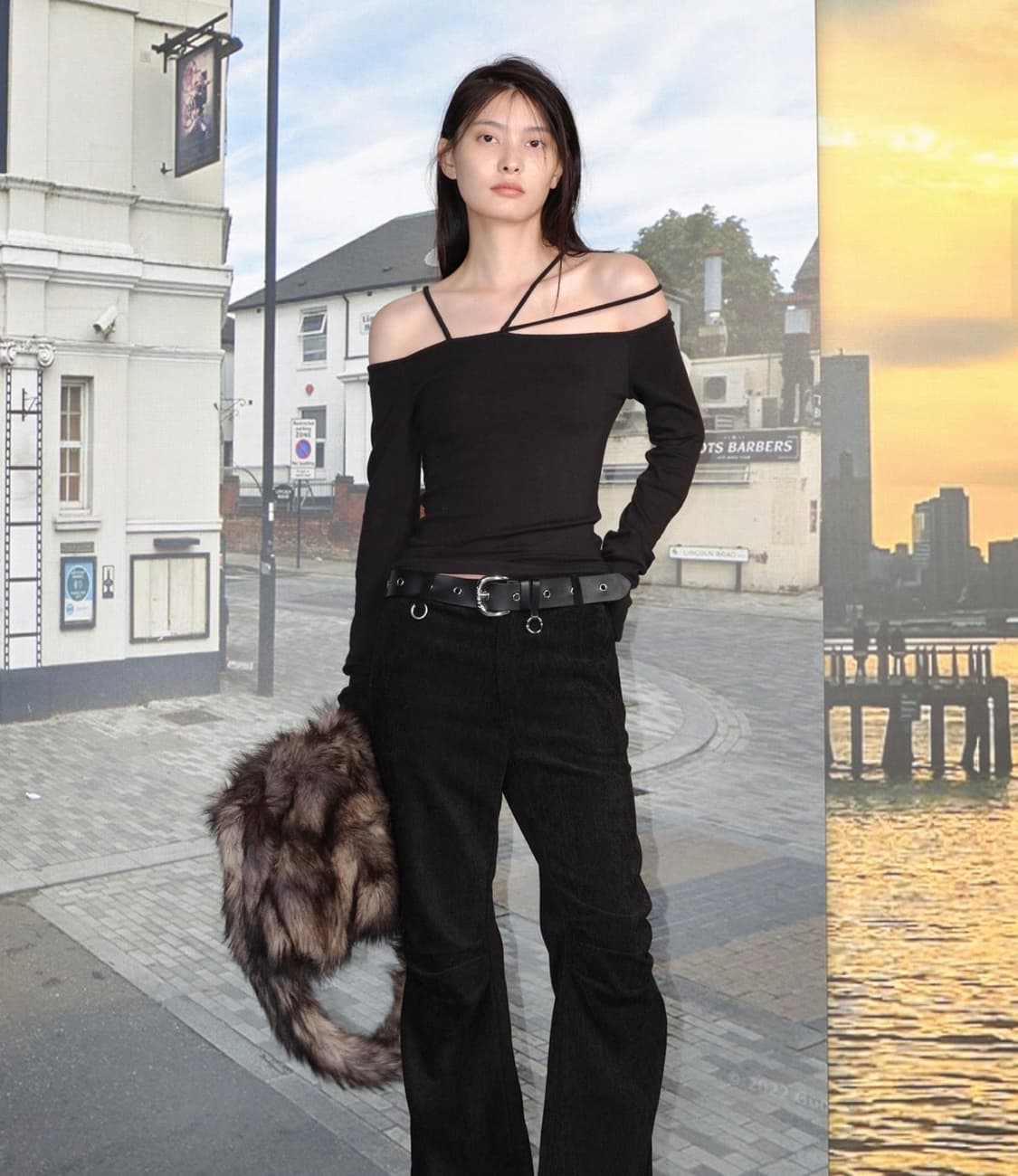 세릭 off shoulder tied up top 상품이미지3