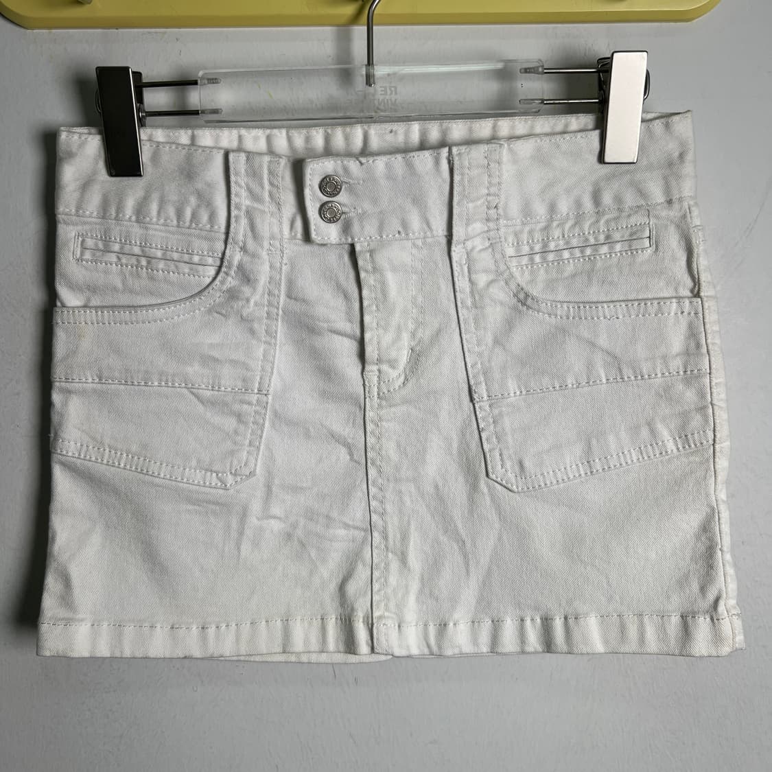 00's 돌체앤가바나 y2k 화이트 카고 데님 미니 스커트 40 상품이미지4