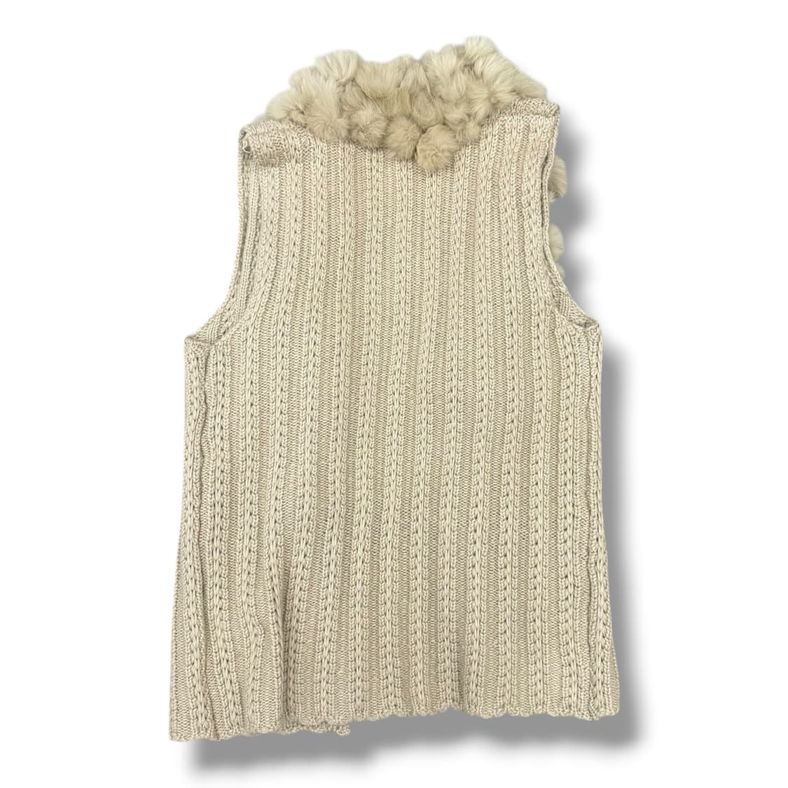 JPN 레빗퍼 폼폼 니트 베스트 조끼 상품이미지2