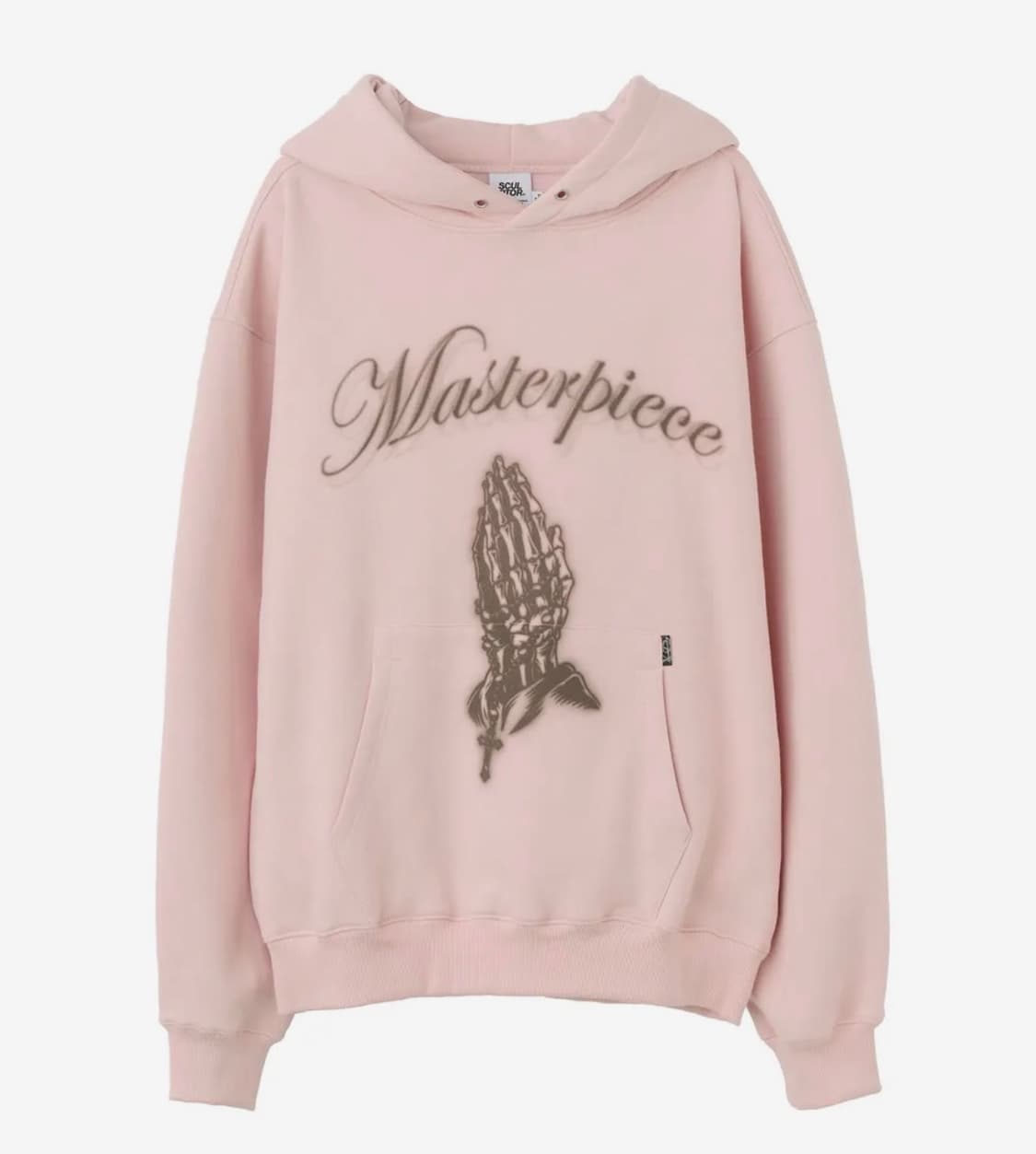 스컬프터 Praying Hoodie Pale Pink 핑크 후드티 상품이미지1