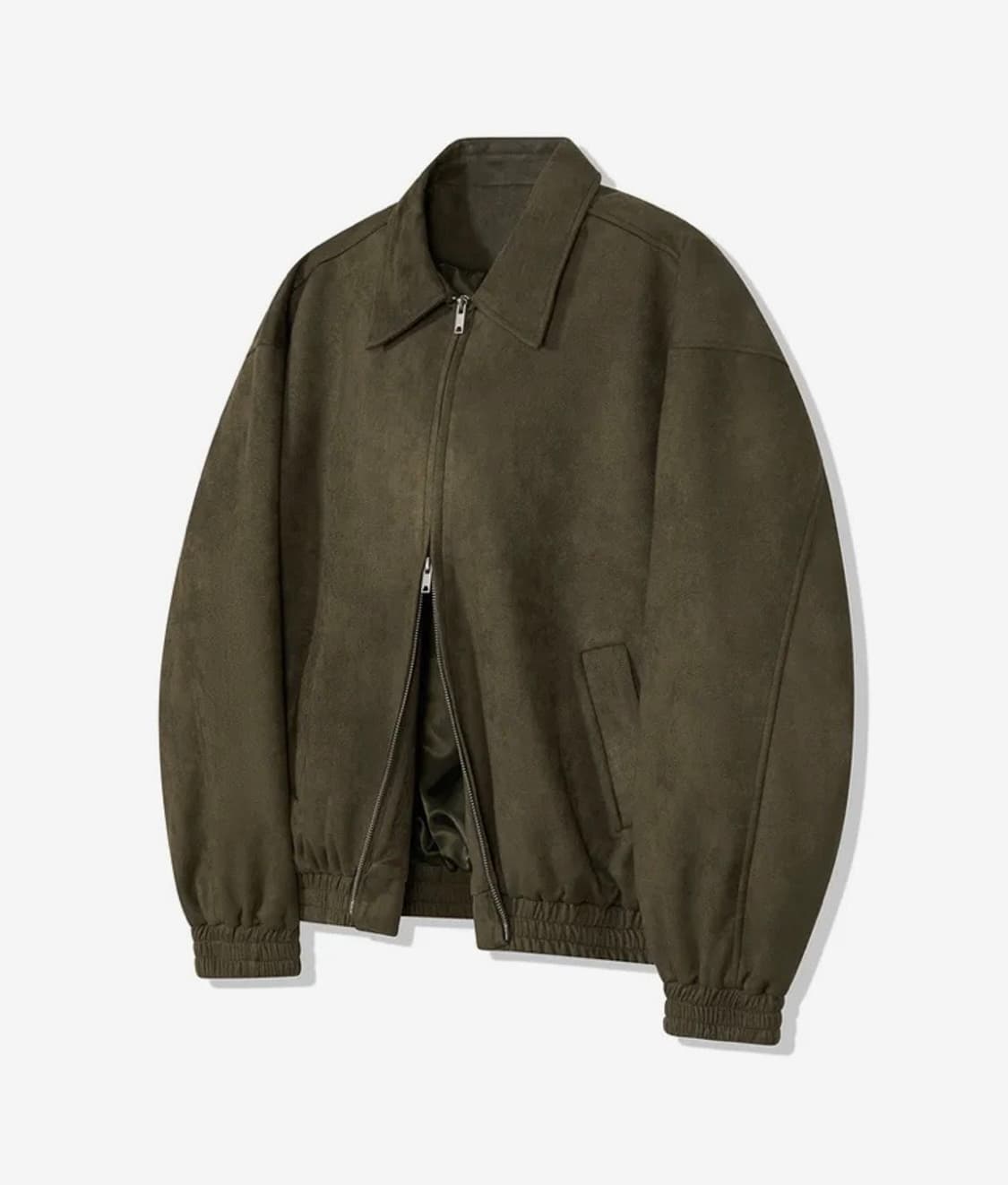 스탠다드에러 블루종 스웨이드 자켓 카키 상품이미지1