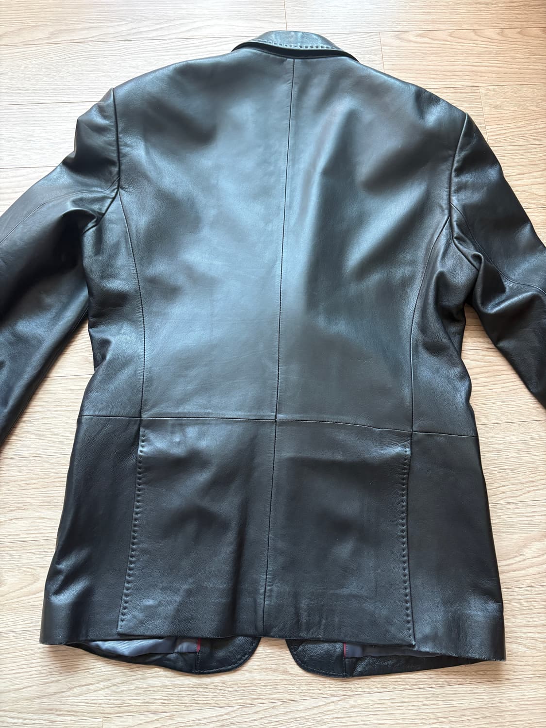 빈티지 블랙 가죽 자켓 블레이저 상품이미지2