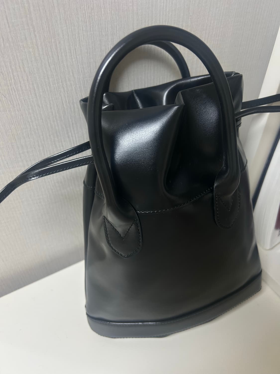 꼼데가르송 토우 레더 토드백 블랙 상품이미지6