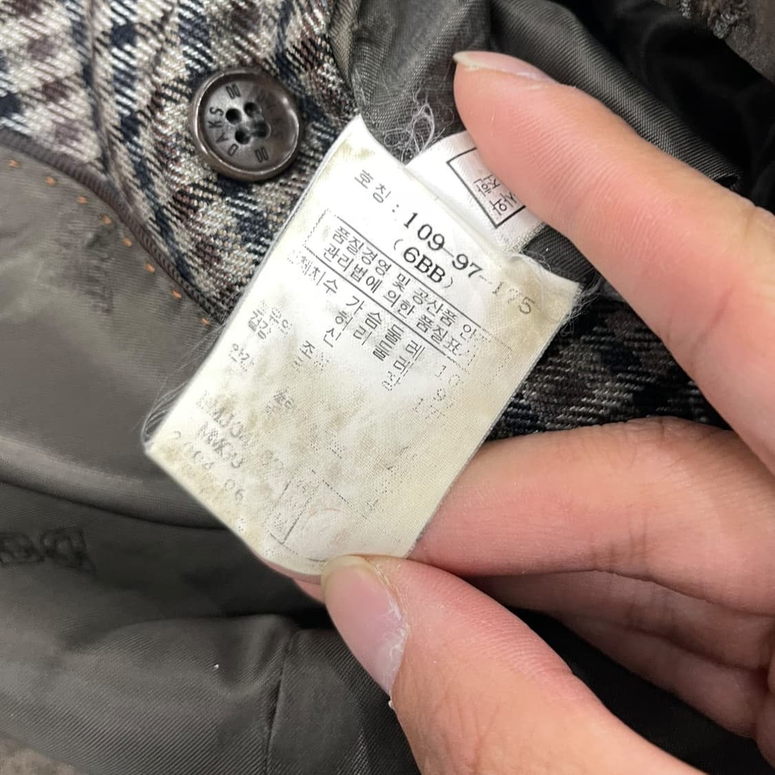 닥스 투버튼 체크 블레이저 상품이미지6