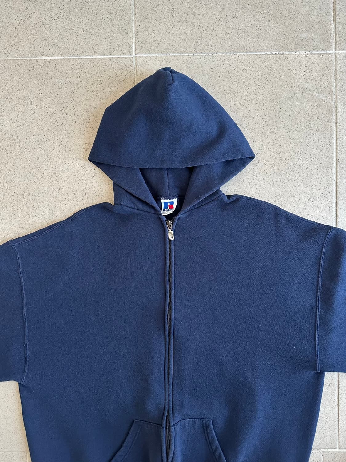 90s 빈티지 러셀 후드집업 네이비 XL 상품이미지4