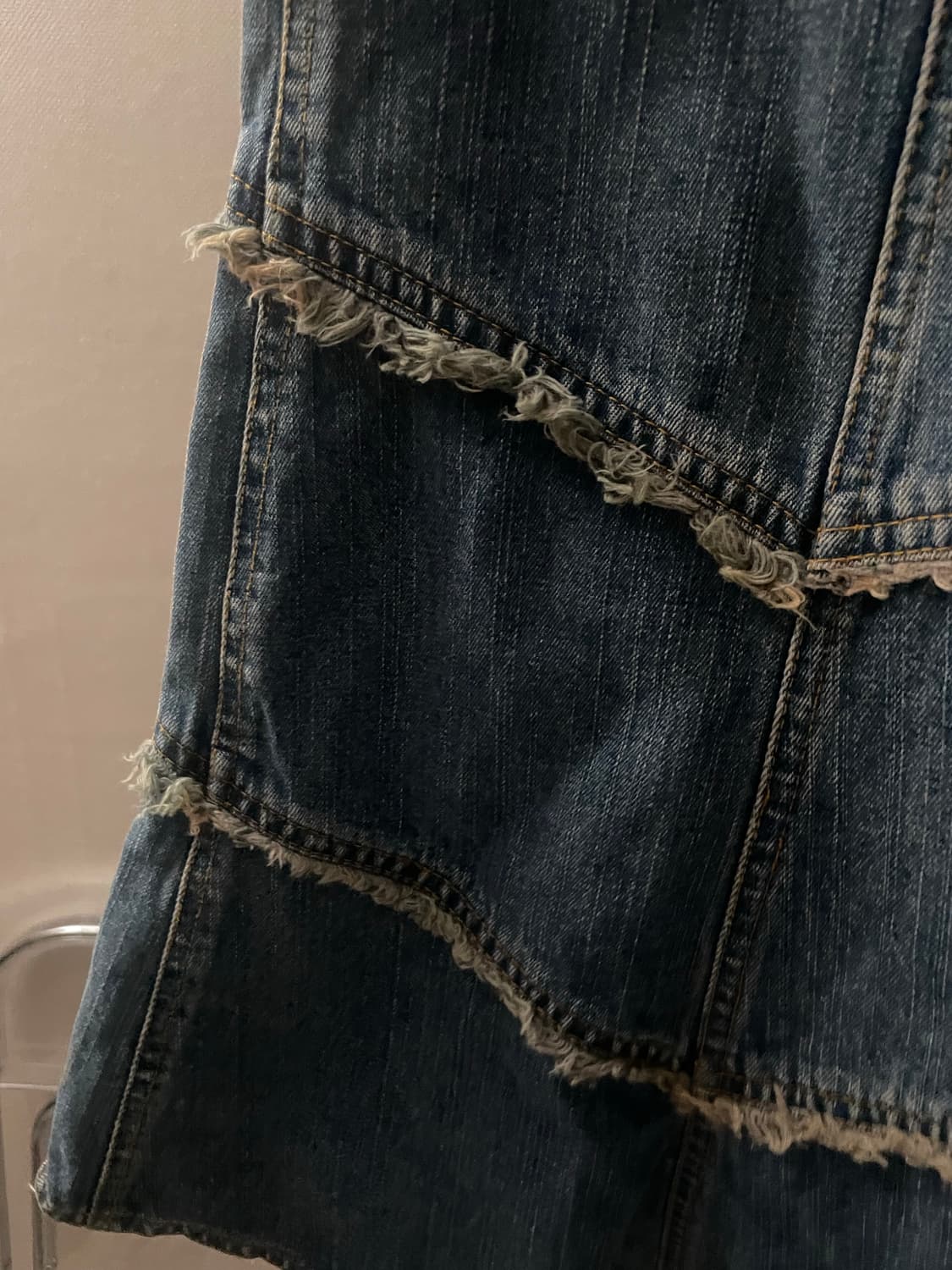 일본빈티지 비대칭 데님스커트 // 샵페어리 에옹쓰 상품이미지5