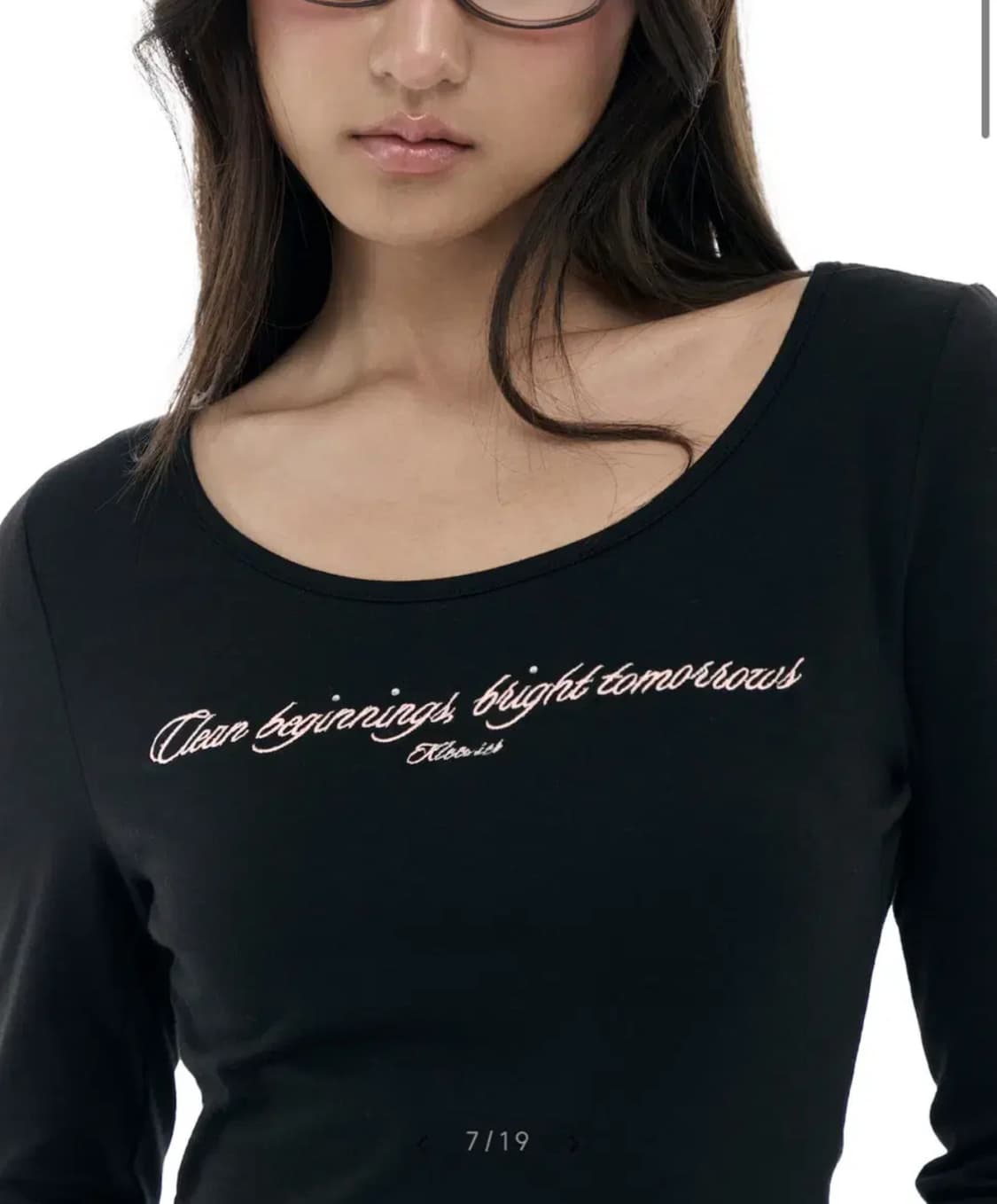클리시어 클로버 탑 Dear Klover top Black (새상품) 상품이미지2