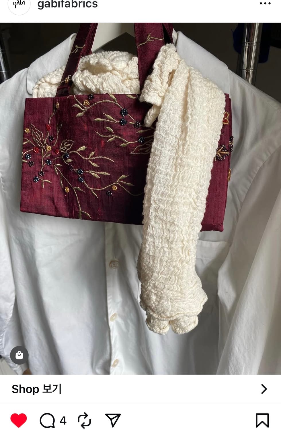 gabi fabrics shash scarf (raw_ivory) 상품이미지3