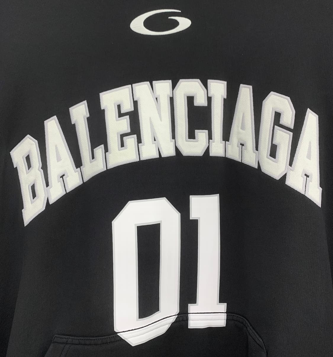 [S]발렌시아가 바스켓볼 후드티셔츠 블랙 상품이미지2