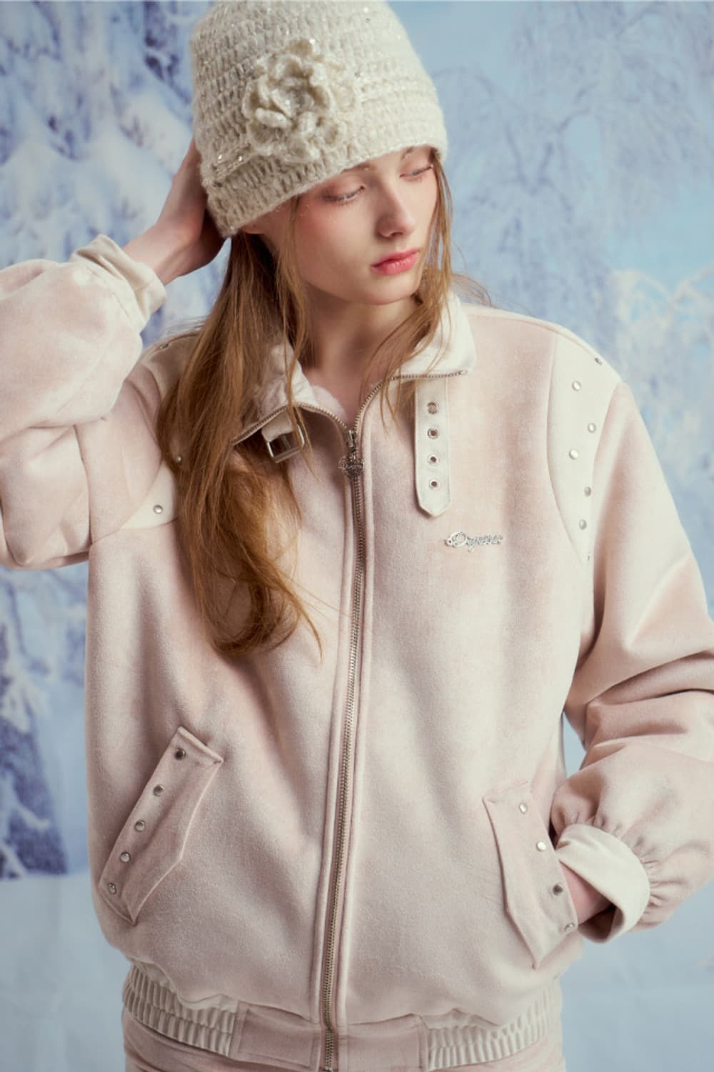 드라이로즈 SUEDE STUDDED JK (PINK) 상품이미지1