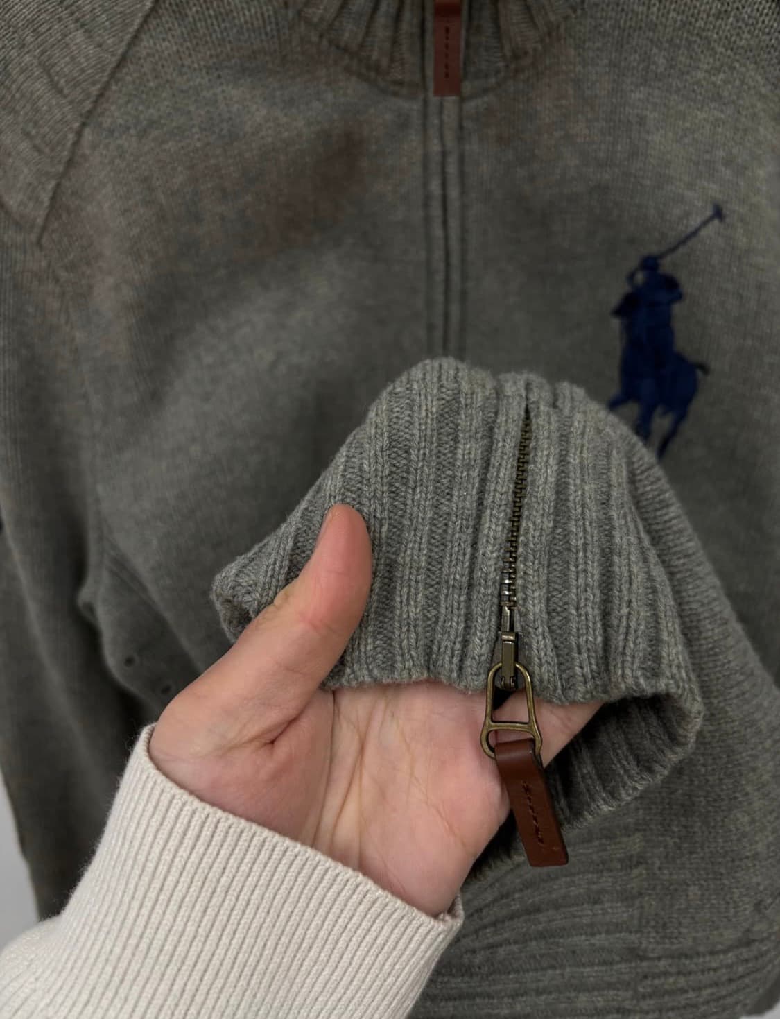 폴로 빅포니 투웨이 니트집업 S 상품이미지5