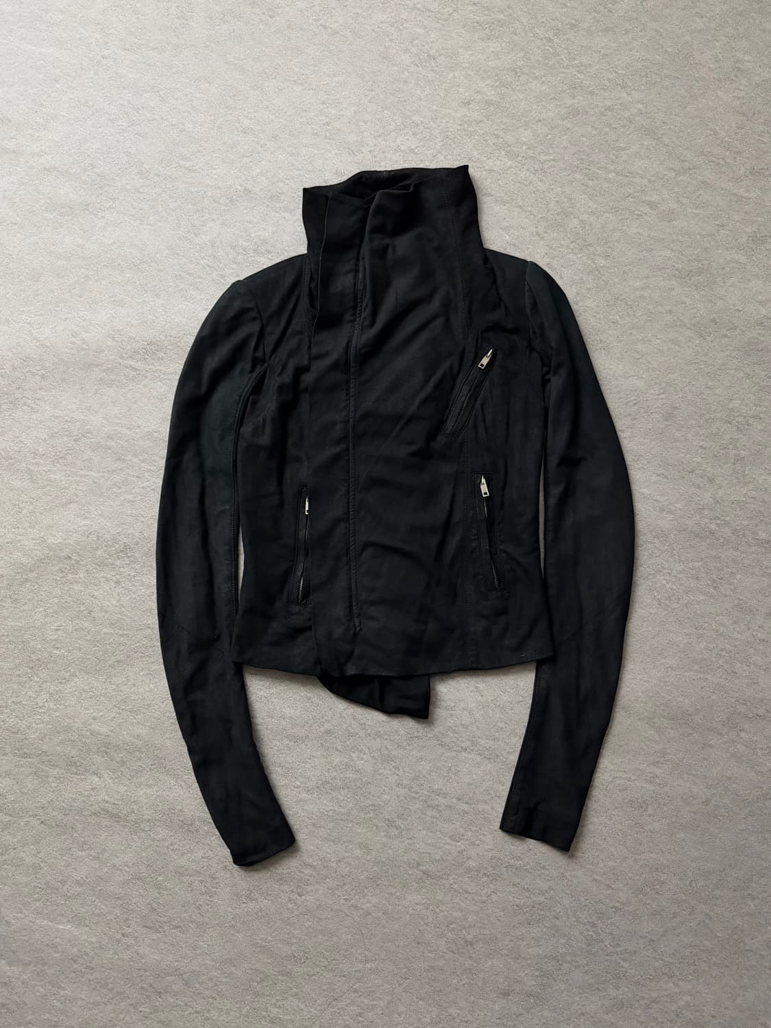 릭오웬스 하이넥 램스킨 자켓 상품이미지1