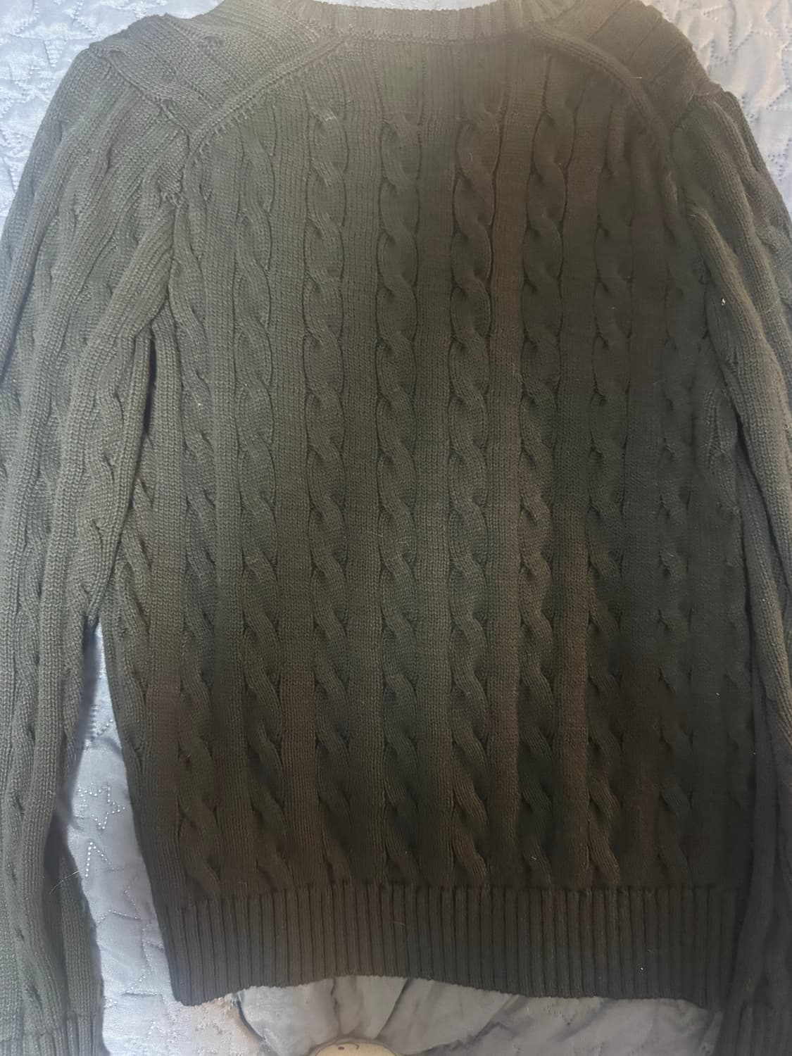 폴로 꽈배기 니트 블랙 상품이미지4