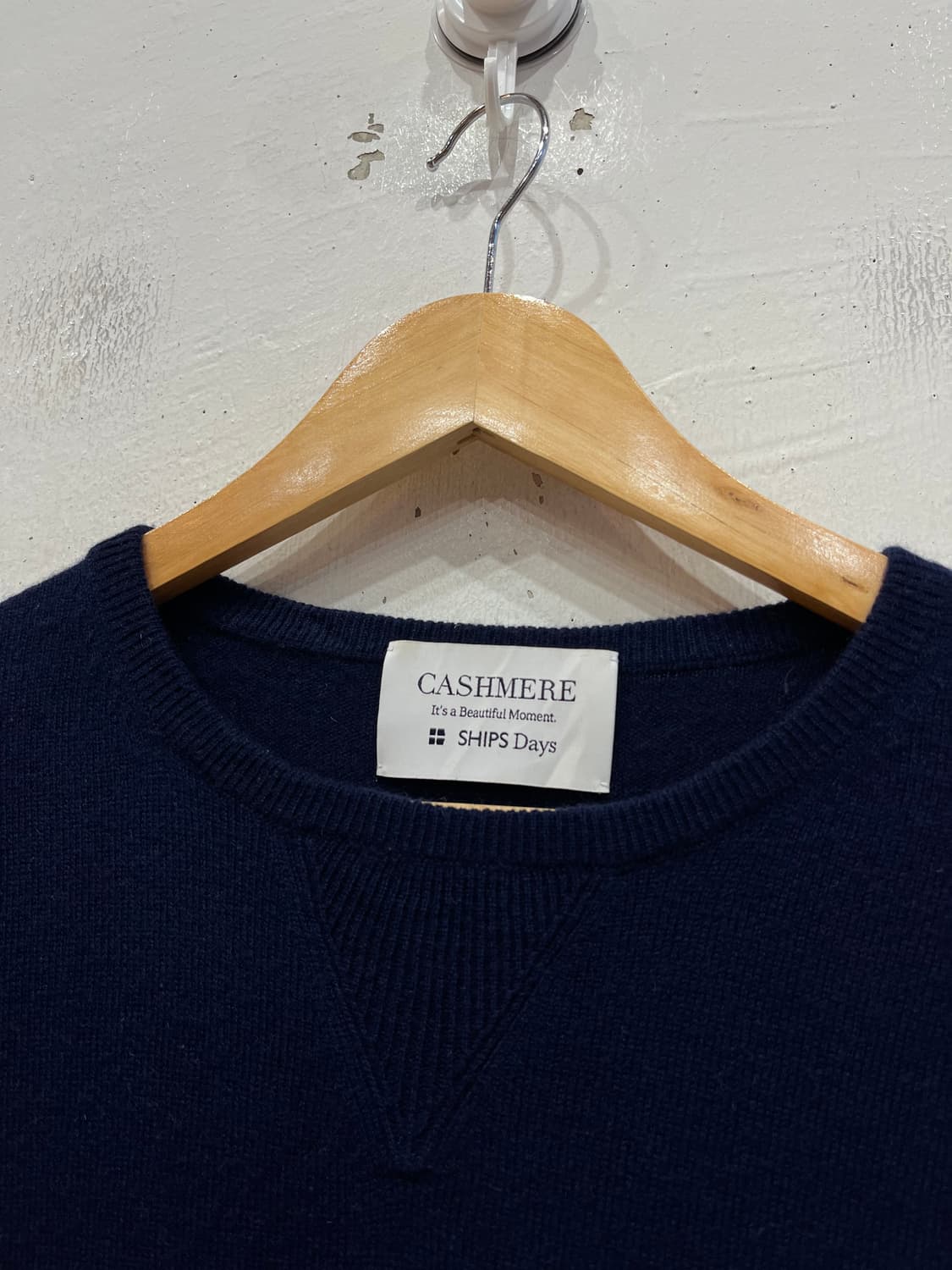 Ships 캐시미어100% 니트 네이비 우먼즈 상품이미지2