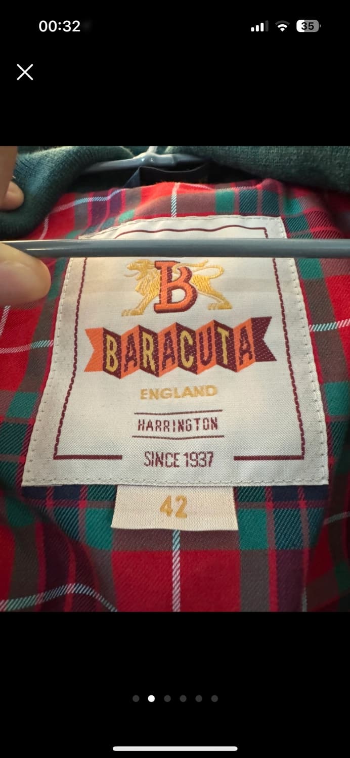 바라쿠타 g9 해링턴 자켓 42 사이즈 레이싱그린 상품이미지5