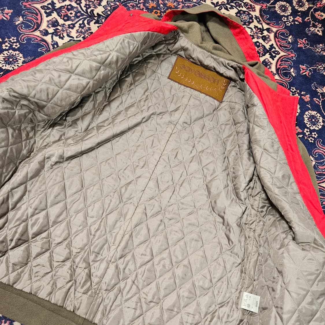 GAY GIBSON in Japab 90's 나일론 덧댐 울 후드 자켓 상품이미지8