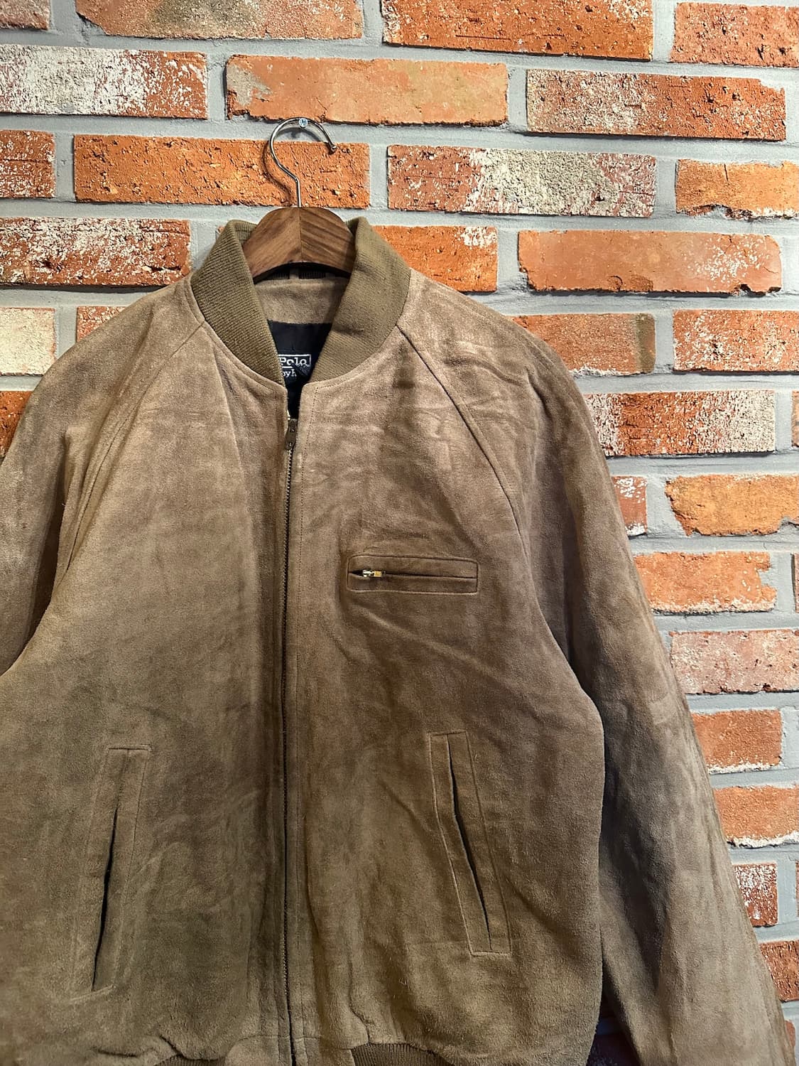 90s 빈티지 폴로 랄프로렌 디트로이트 소가죽 스웨이드 자켓 상품이미지3