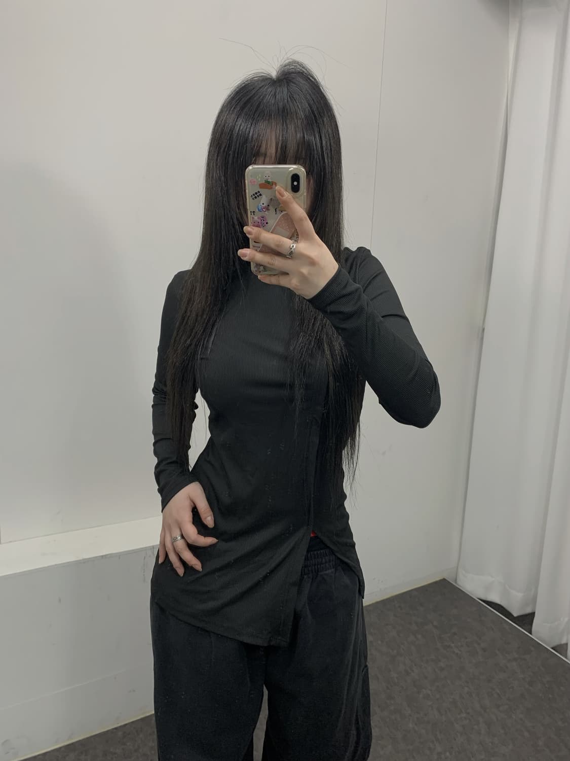 사선 하프 하이넥 슬리브 상품이미지3