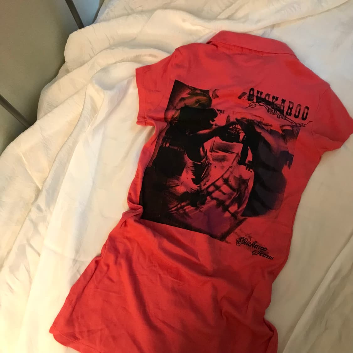 Buckaroo 버커루 갸루 락 펑크 핫핑크 카라티 상품이미지3