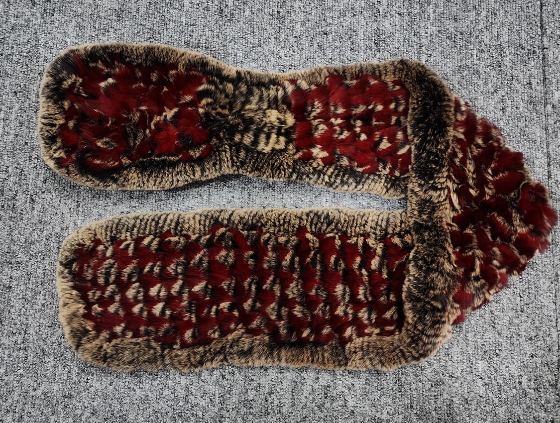 빈티지 로즈 렉스 퍼 머플러 토끼털 목도리 상품이미지3