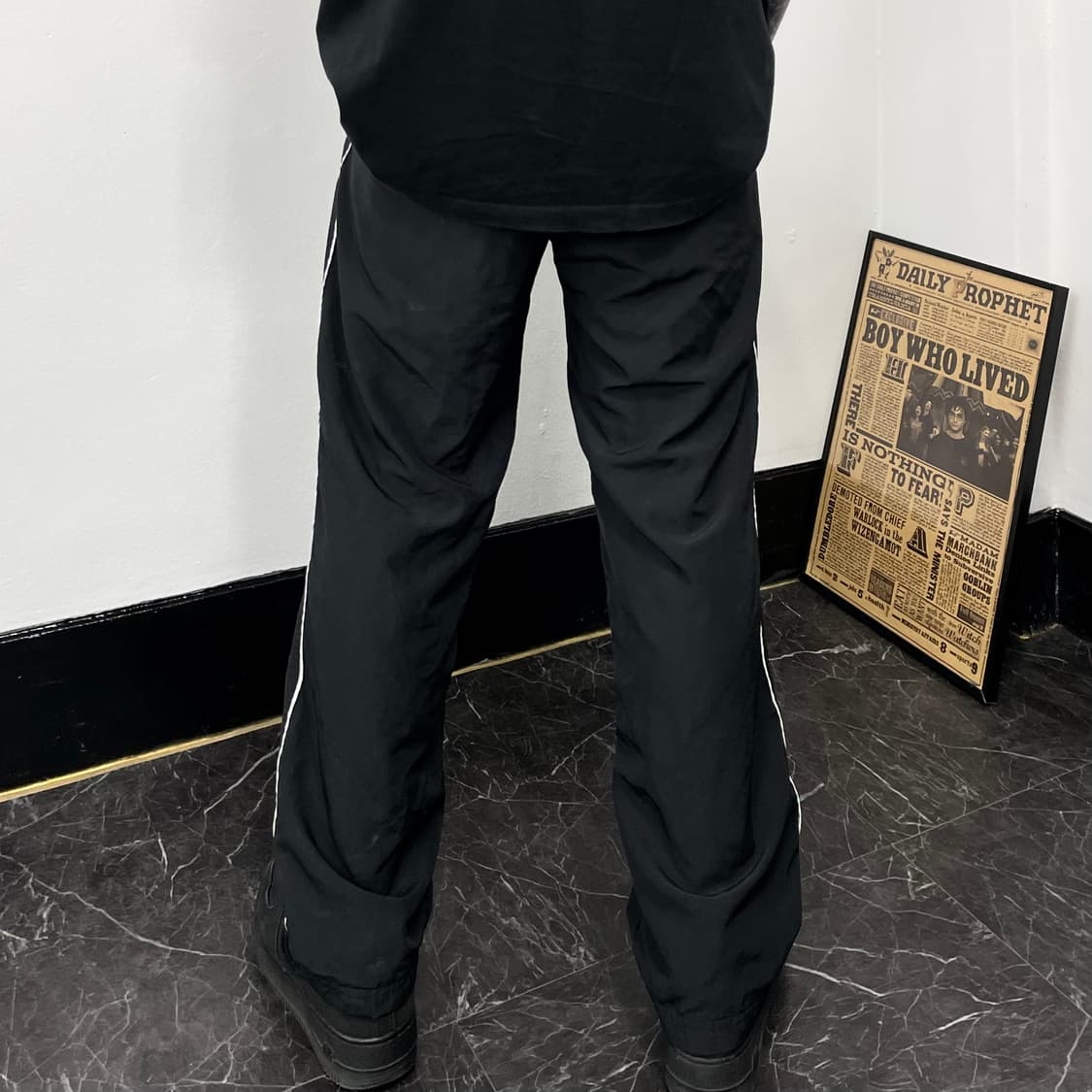 S 아디다스 파이핑 와이드 트랙팬츠 상품이미지3