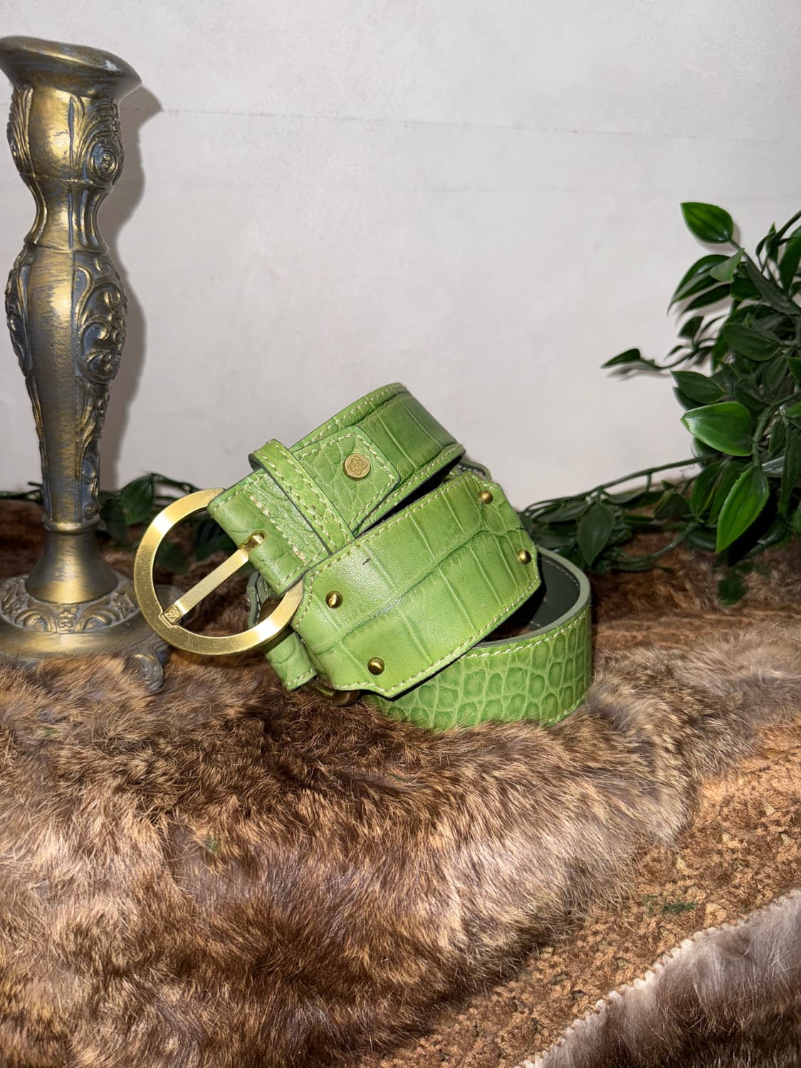 Louis Quatorze green python ring belt 상품이미지1
