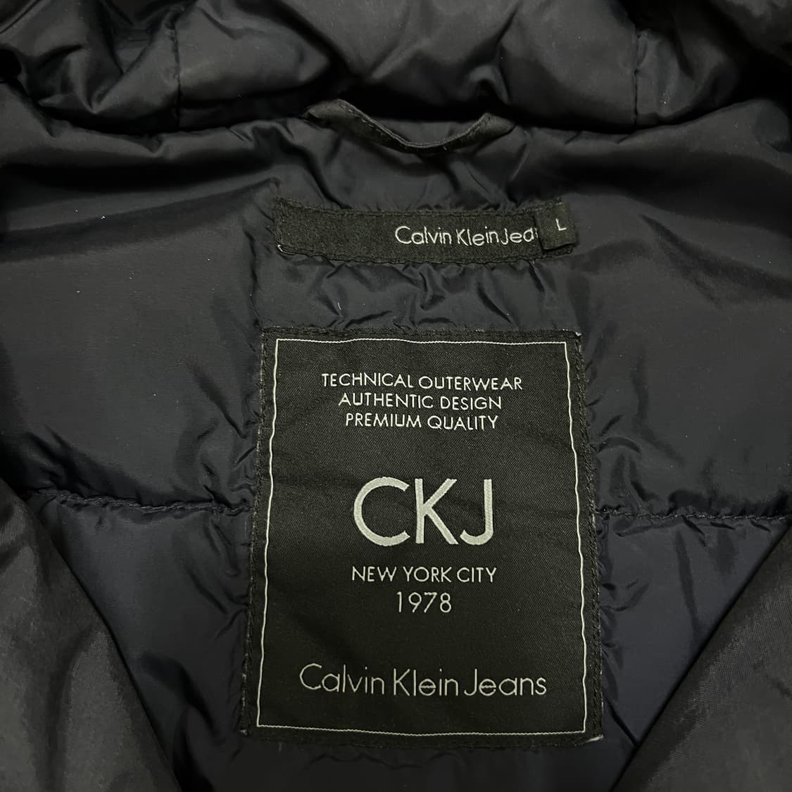 캘빈클라인 진스 덕다운 후드 파카 야상패딩 점퍼 [네이비] L/100 상품이미지5
