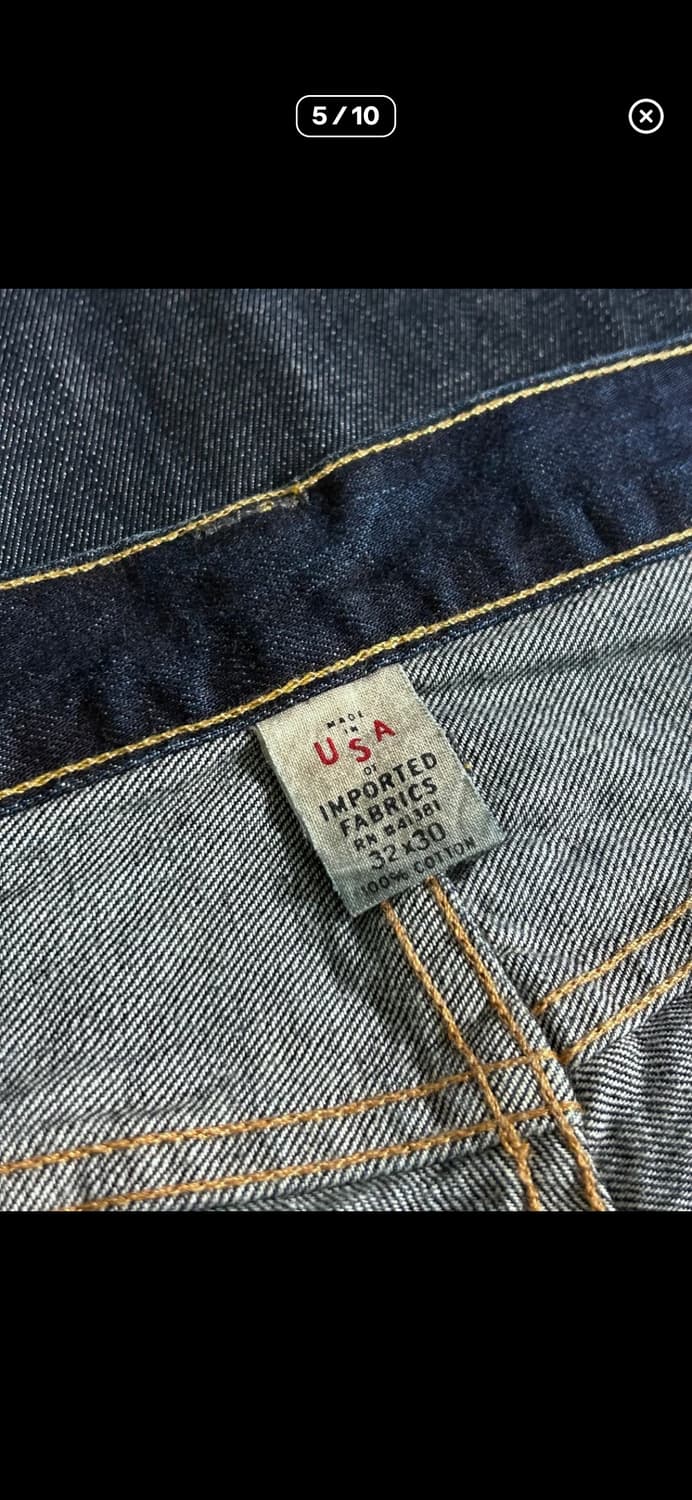 RRL 00’s 로우 스트레이트 셀비지 데님 팬츠 made in usa 상품이미지5