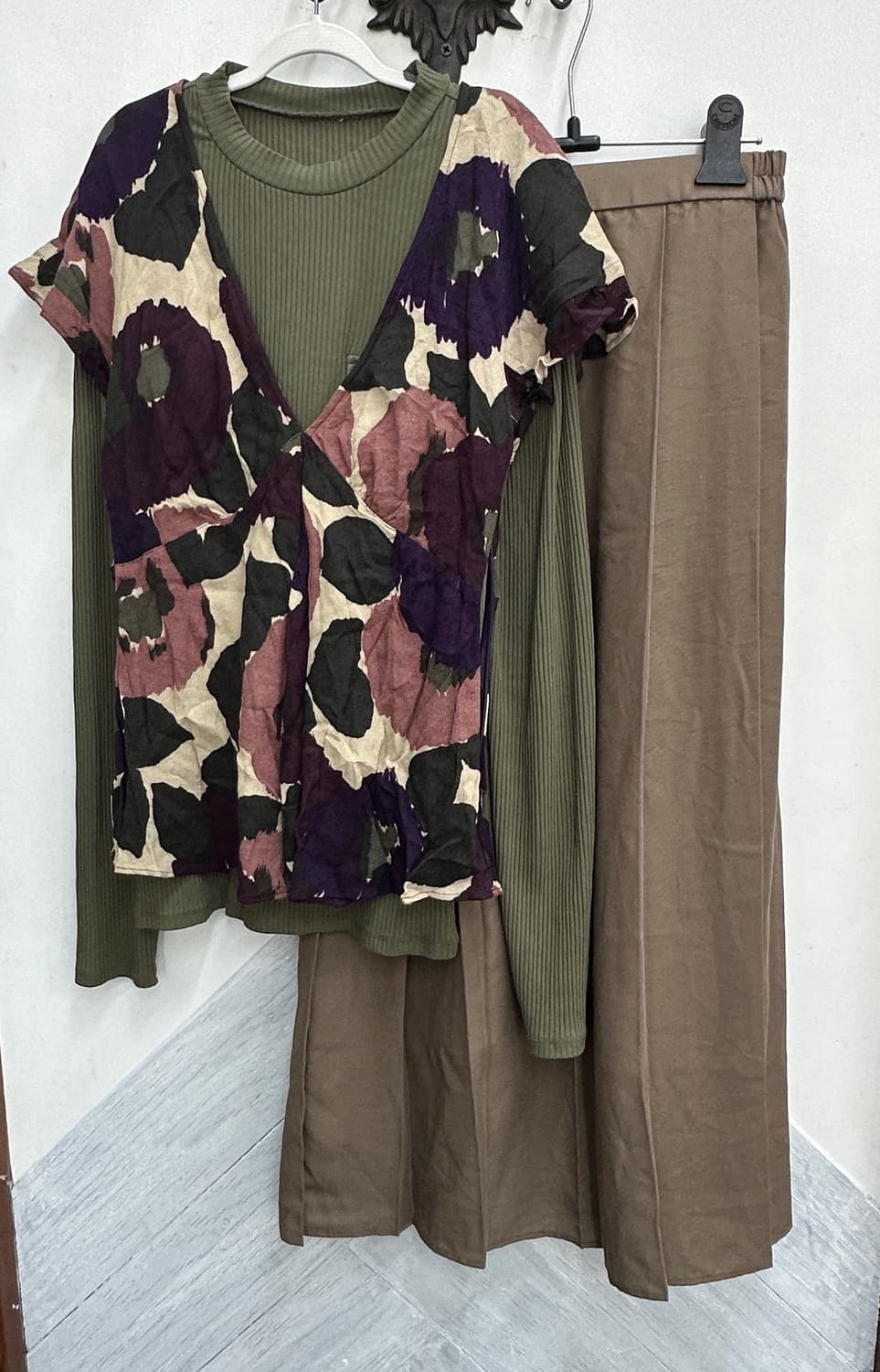 🤎하구미의 Max&co 그런지 코디세트🤎레이어드 롱 스커트 에스닉 상품이미지2