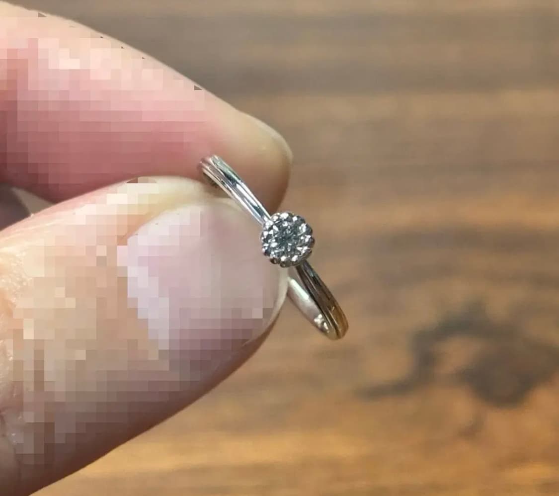 14k 반지(천연 다이아 1부) 상품이미지1
