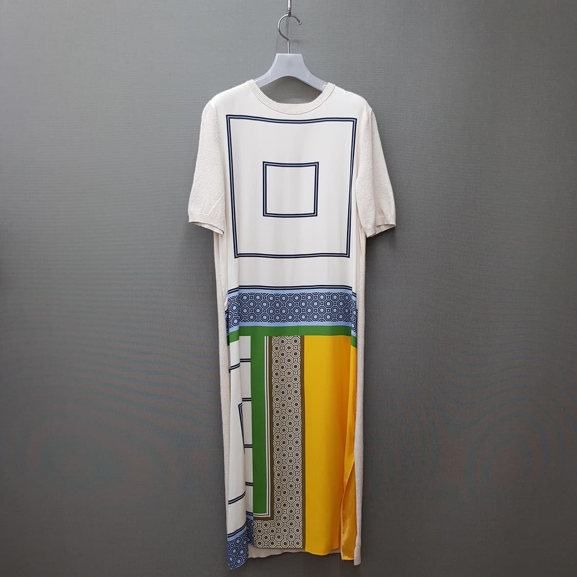 토리버치 실크 패턴 믹스 니트 원피스 S사이즈 상품이미지2