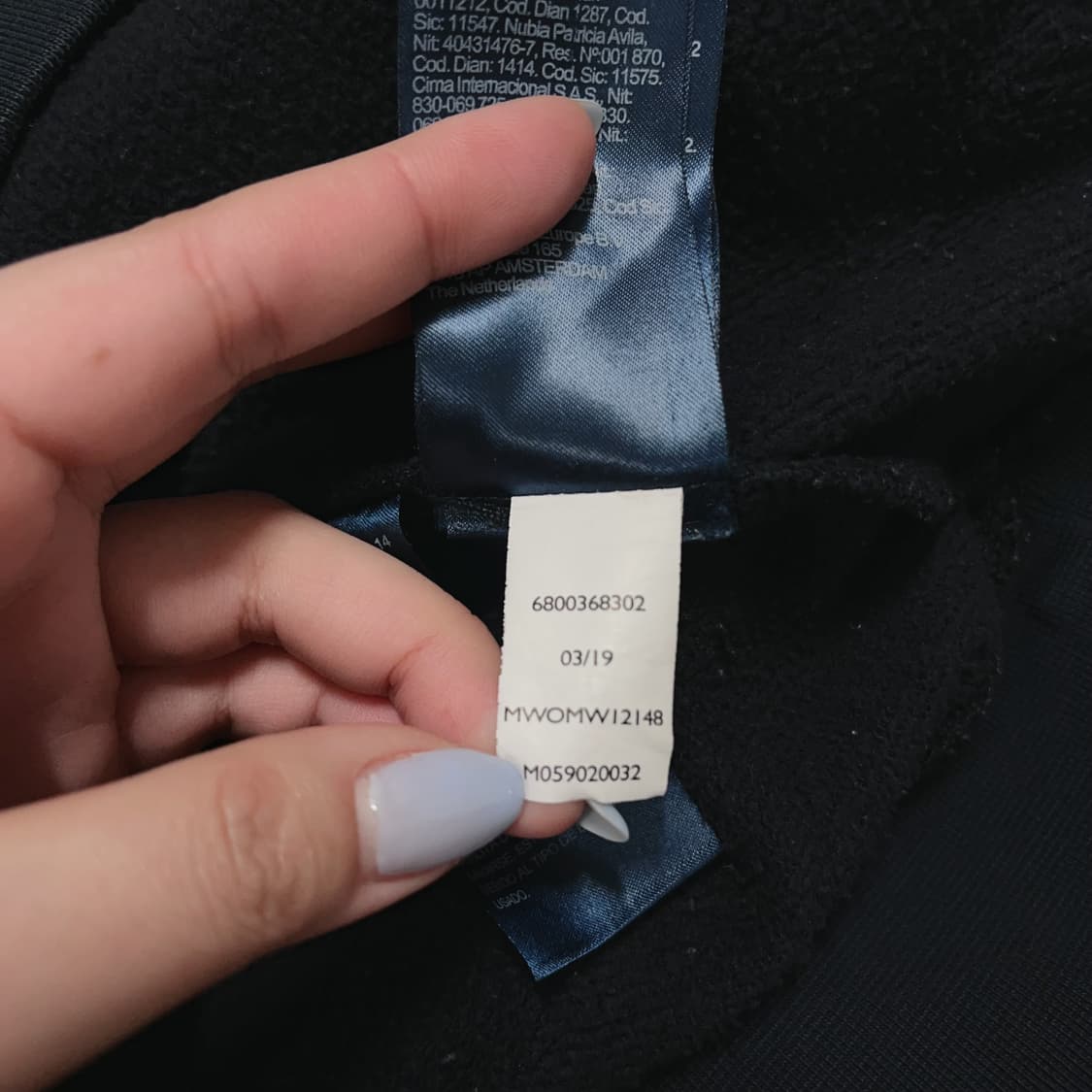[정품] 타미 블랙 빅로고 기모 후드티 [ M ] 상품이미지7
