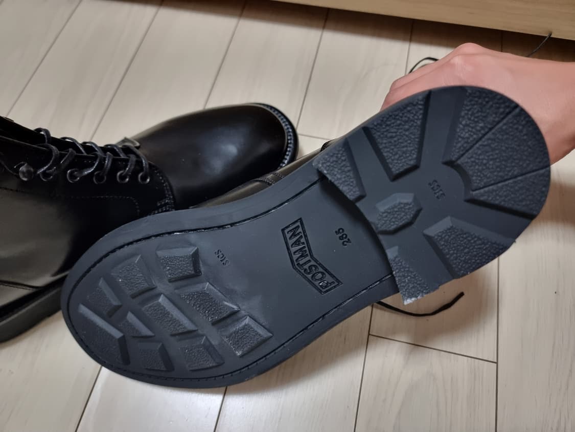 (새상품) 포스트맨 레인저 원 블랙 가죽 부츠 265mm 상품이미지5