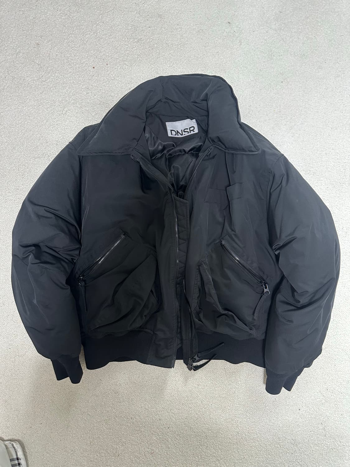 DNSR 플라이트 크롭 덕다운 패딩 점퍼 블랙 XL 상품이미지2