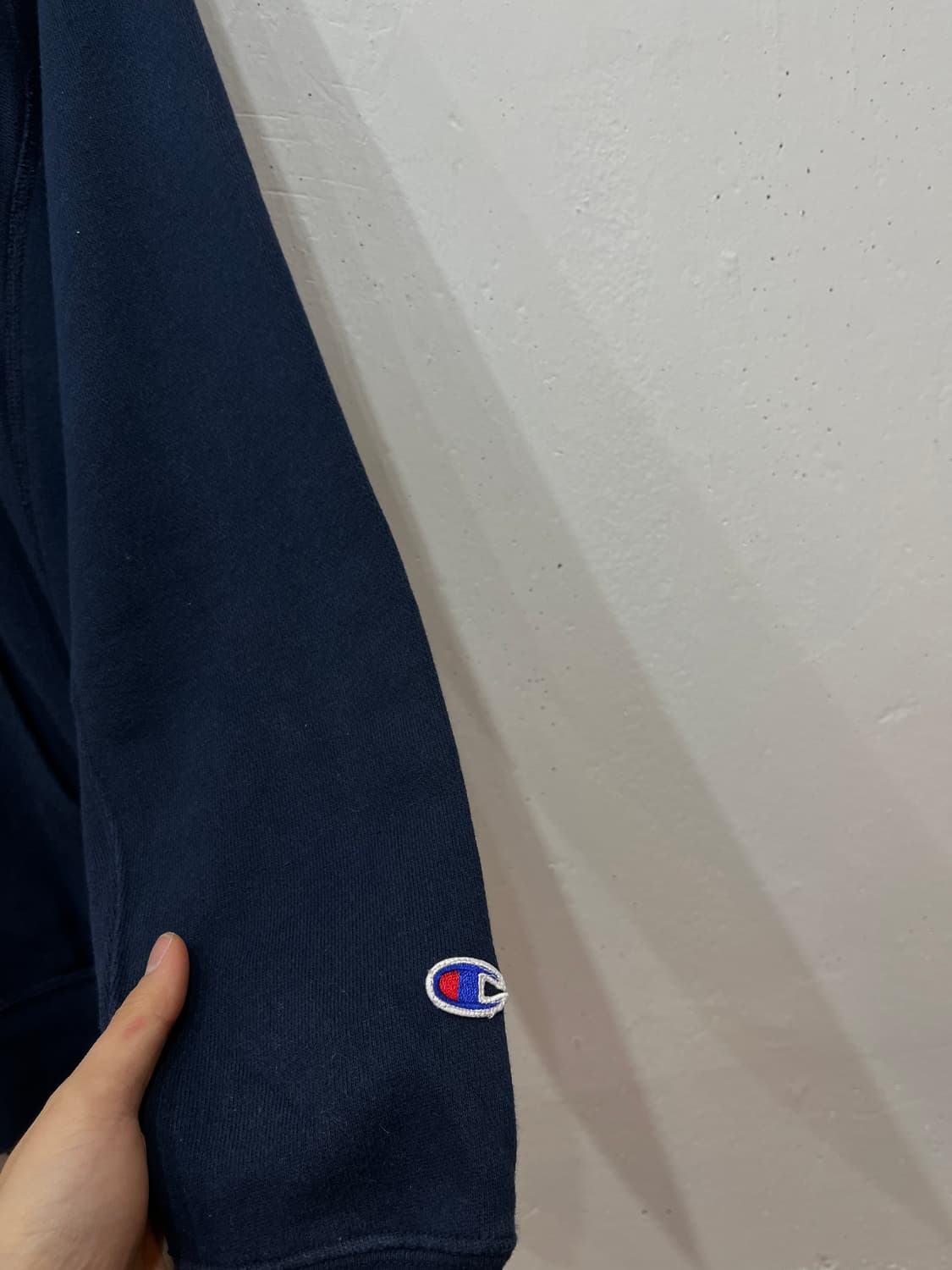 챔피온 리버스위브 후드 네이비  상품이미지2