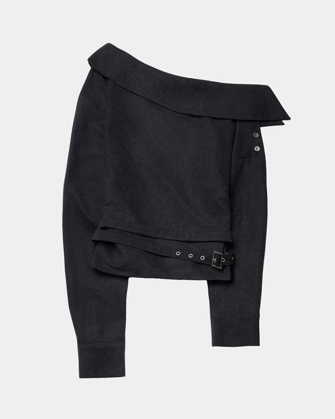 에트오소메 투벨트 드레이프 원숄더 블라우스 상품이미지3