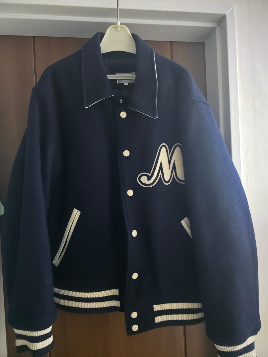 맨인정글 레터맨 바시티 자켓 네이비 L 상품이미지2