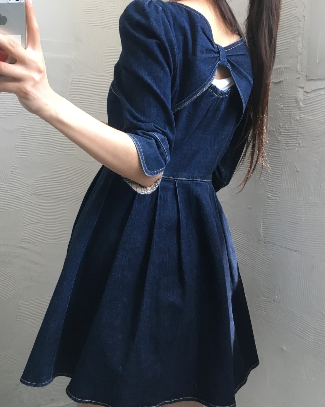 Burberry 버버리 블루라벨 데님 인디고 플리츠 원피스 상품이미지4