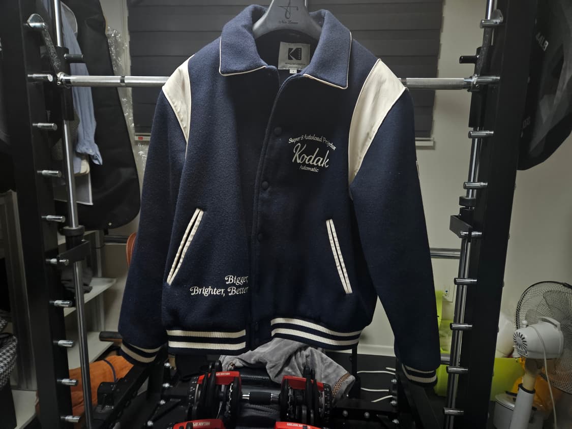 [L]코닥 울 바시티 자켓 네이비 스타디움 붐버 상품이미지3