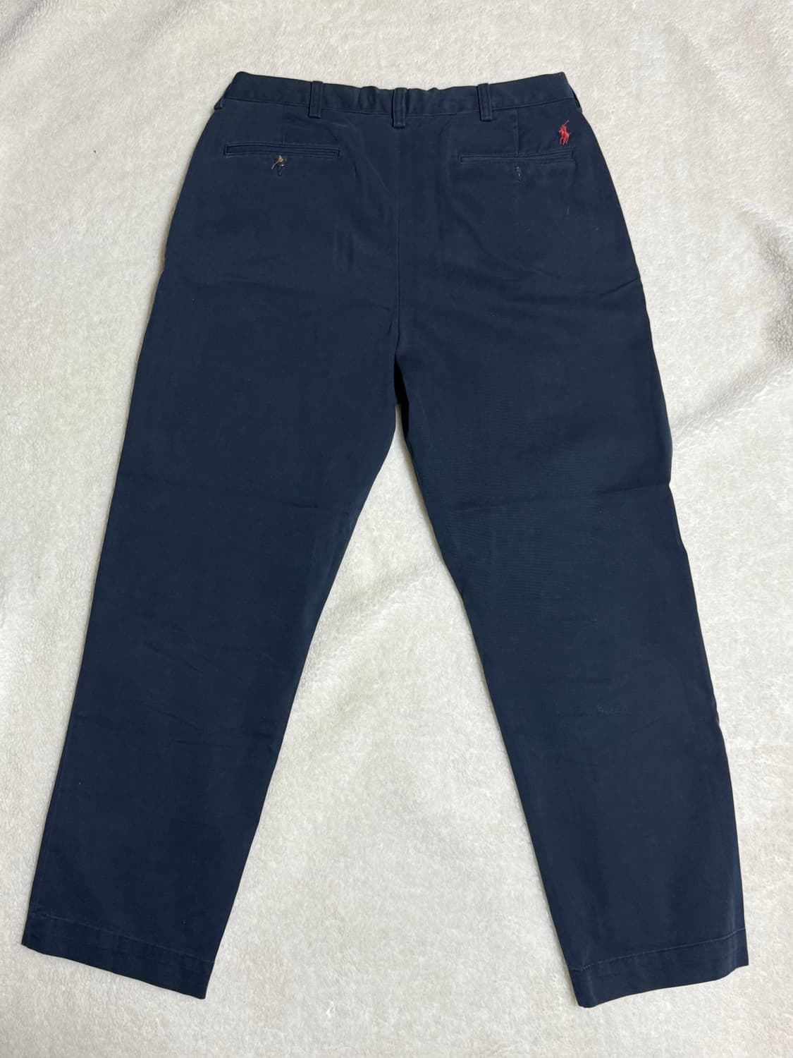 폴로 랄프로렌 ETHAN 더블 플리츠 치노 팬츠 네이비 상품이미지3
