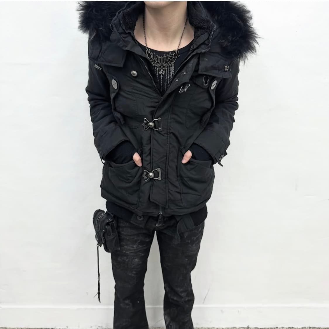 Sly 00’s buckle detail fur jacket 상품이미지1