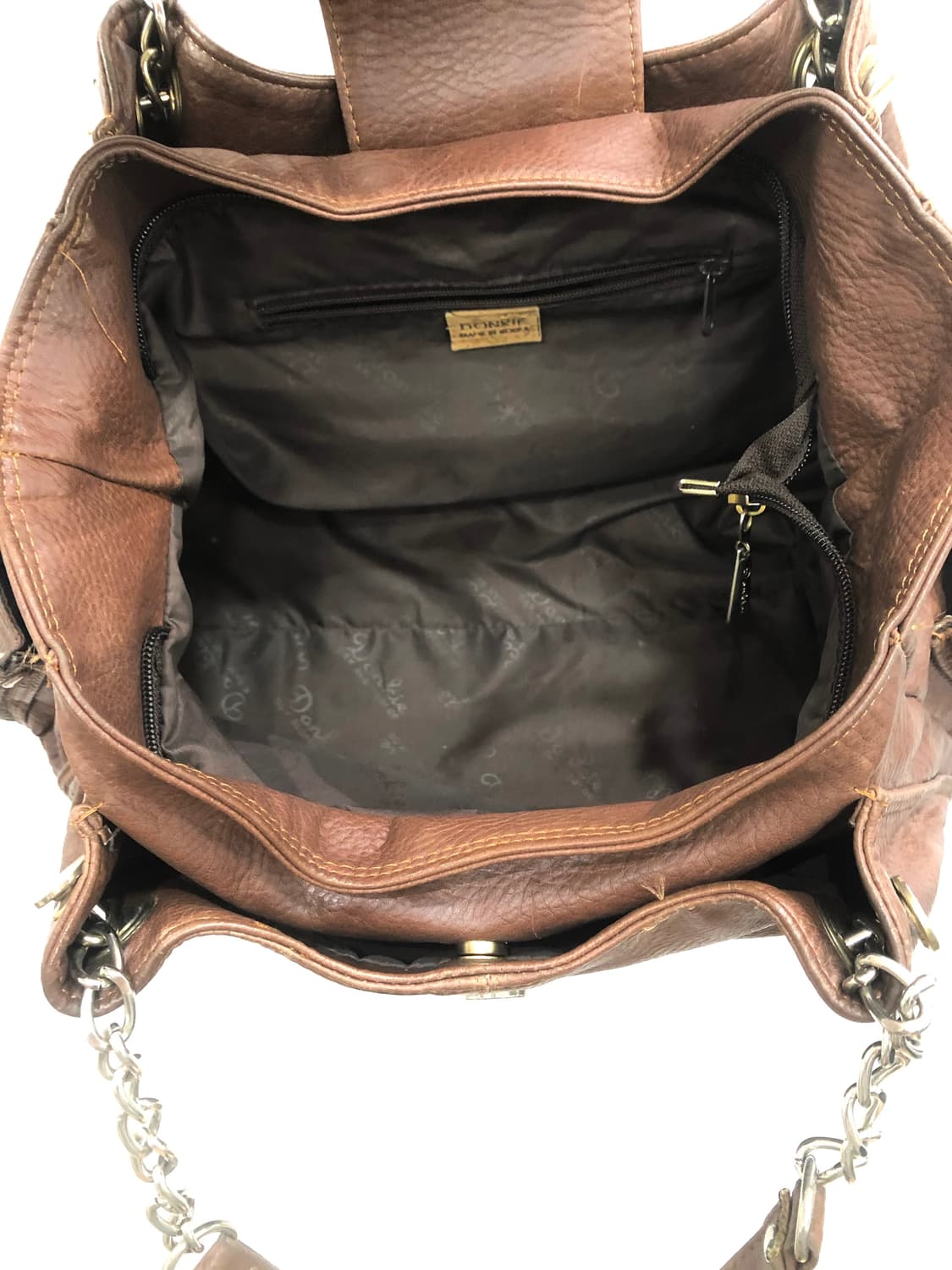 brown three pocket cowhide shoulder bag  상품이미지6