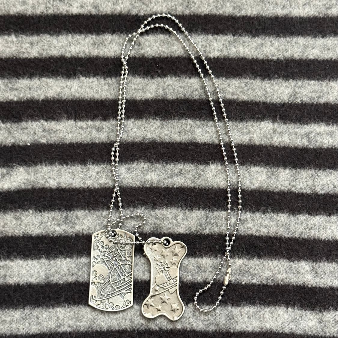 비비안웨스트우드 도그태그 군번줄 목걸이 상품이미지2