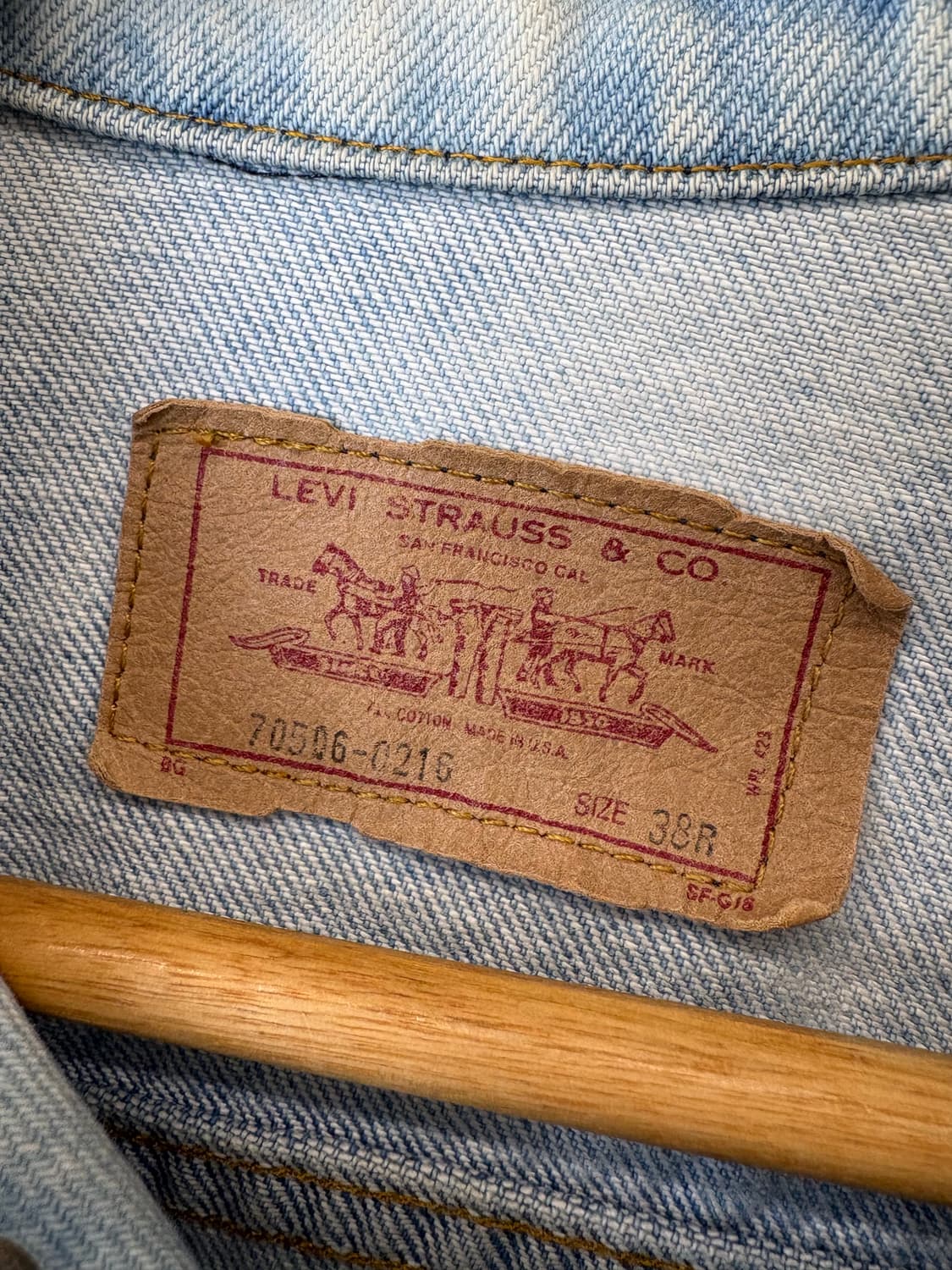 리바이스 90s 빈티지 스컬 큐빅 데님 트러커 자켓 상품이미지8