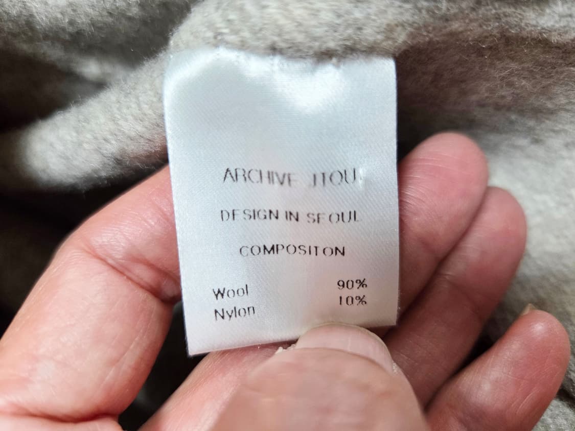 아카이브제이투유(ARCHIVE JTOU) 숏 핸드메이드 울코트 프리사이즈 상품이미지9