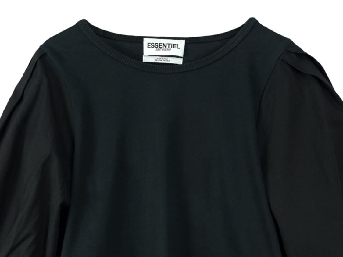 [에센셜 엔트워프] 벌룬 슬리브 블라우스 블랙 M19891 상품이미지4